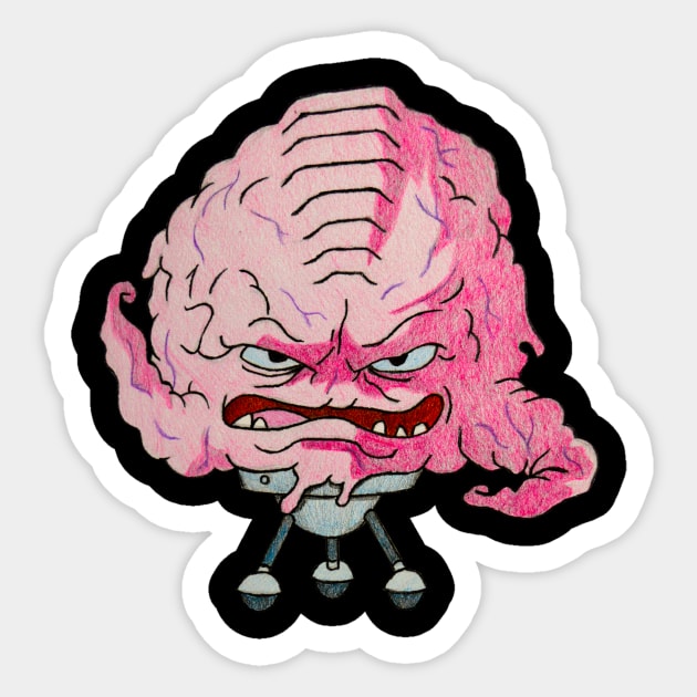 Krang Sticker by tabslabred